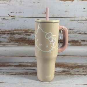 New 2025 Zak! Hello Kitty 40oz Insulated Tumbler Pink 2-in-1 Straw Sip Cup